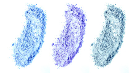 Eye shadow crushed on white background.の写真素材