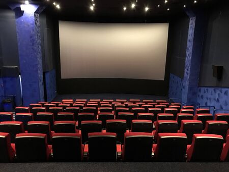 empty hall in the cinema. Before the movie