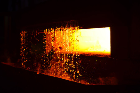 Heavy forging steelmaking plant and steelmaking workshop. Oven. Water curtain. Metal work.  High...