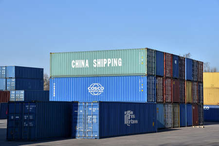 BELARUS, MARCH 24, 2020: International Container Terminal.