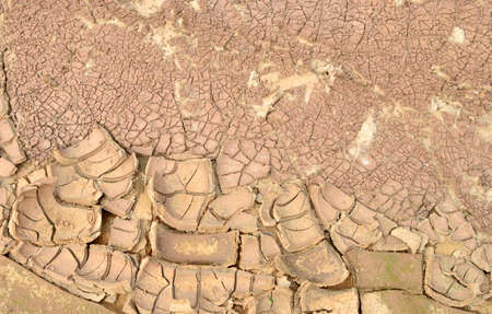 Dry lake or swamp in the process of drought and lack of rain or moisture, a global natural disaster....