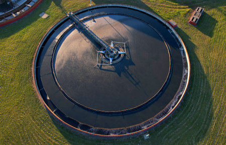 Sewage Treatment Plant. Wastewater Treatment Water Use. Filtration Effluent and Waste Water....
