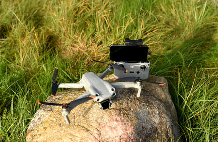 DJI Mavic Air 2S Drone with nd filter of the Freewell. Copter for photography and video recording...