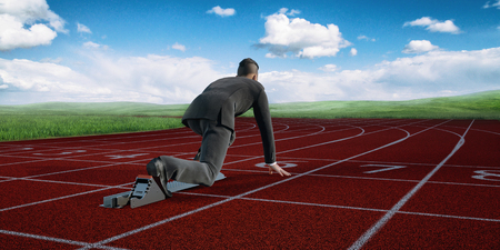 Starting career concept. 3d illustrationの写真素材