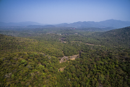 Aerial view of Goa forest, Indiaの写真素材
