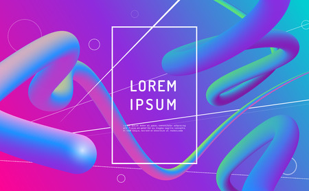Minimal geometric background. Simple shapes with trendy gradients. Eps10 vector.のイラスト素材