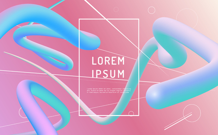 Minimal geometric background. Simple shapes with trendy gradients. Eps10 vector.のイラスト素材