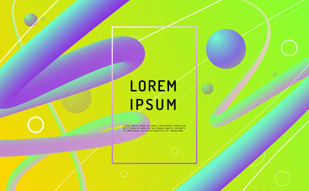 Minimal geometric background. Simple shapes with trendy gradients. Eps10 vector.のイラスト素材