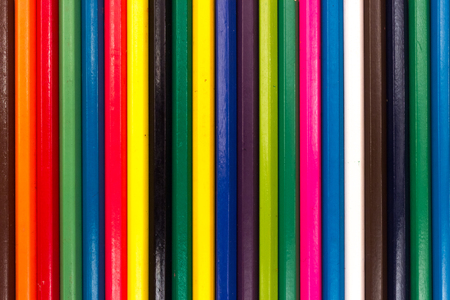 colored pencils on a white backgroundの写真素材