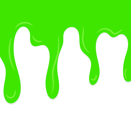 Green toxic liquid on white background. Radioactive substance. Vector illustration.のイラスト素材