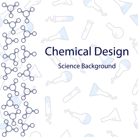 Science background with molecules. Chemical design. Vector illustrationのイラスト素材