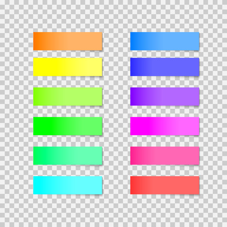 Collection of colorful stickers. Vector illustration on transparent background.のイラスト素材