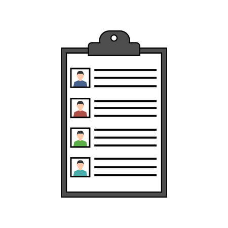 Summary of resumes icon vector illustrationのイラスト素材