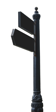 street metallic pointers on a white backgroundの写真素材