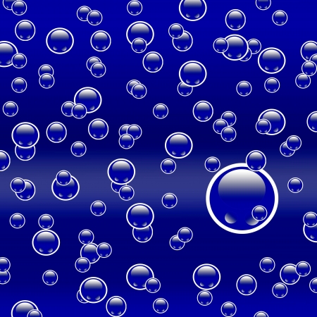 Lot of blue shiny bubbles の写真素材