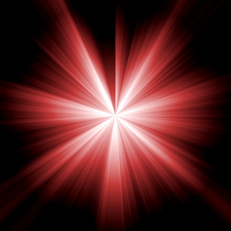 Red star burstの写真素材