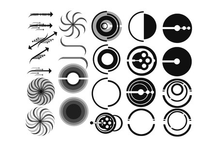 Set of orb symbolsの写真素材