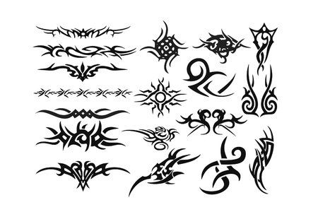 Set of tattoosの写真素材
