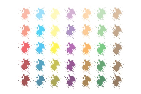 Set of colered stainsの写真素材