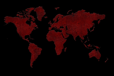 Metal world mapの写真素材