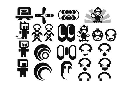Set of iconsの写真素材