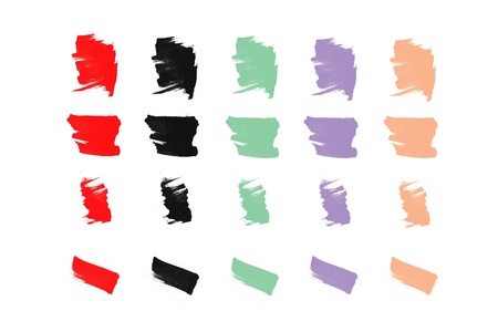 Set of colorful stainsの写真素材