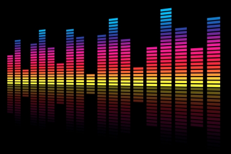 Rainbow Equalizer Waveの写真素材