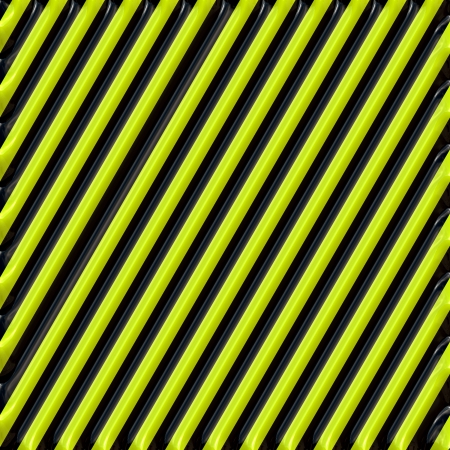 Metalized Black and Yellow Warning Stripes の写真素材