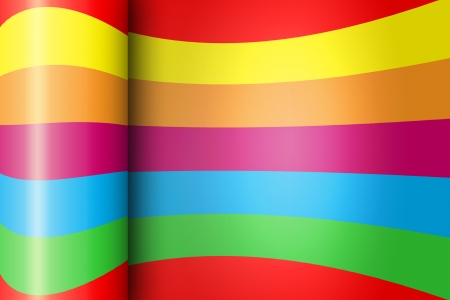 Wrapped Rainbow Paper Background With Shineの写真素材