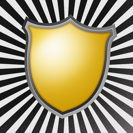 Shield on Rays Background の写真素材