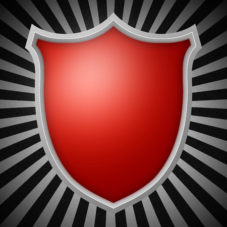 Shield on Rays Background の写真素材