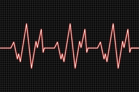 Abstract heart beats cardiogram illustration の写真素材