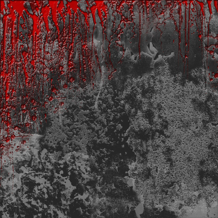 Grunge wall with blood の写真素材