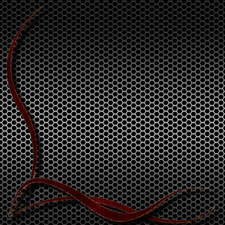 Metal Mesh With Golden Curves の写真素材
