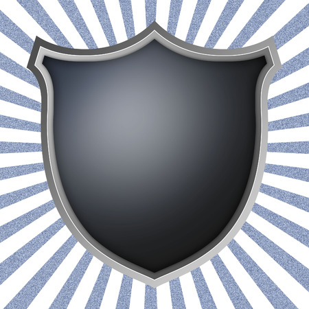 Shield on the rays background の写真素材