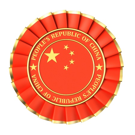 Ribbon Award with the symbols of Chinaの写真素材