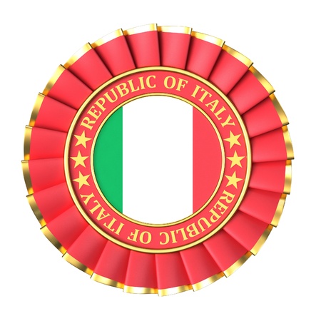 Ribbon Award with the symbols of Republic of Italyの写真素材
