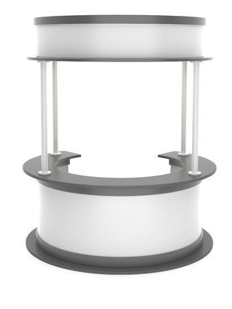 Trade stand on a white backgroundの写真素材