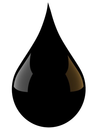 A drop of oil isolated on white background. 3D illustrationの写真素材