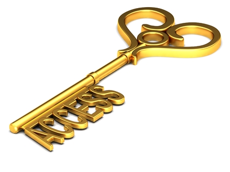 The key to access the inscription on a white background. 3D renderingの写真素材