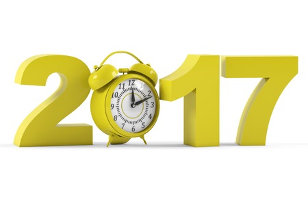 2017. New Year. 3D renderingの写真素材
