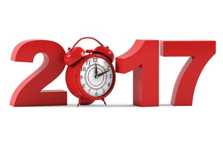 2017. New Year. 3D renderingの写真素材
