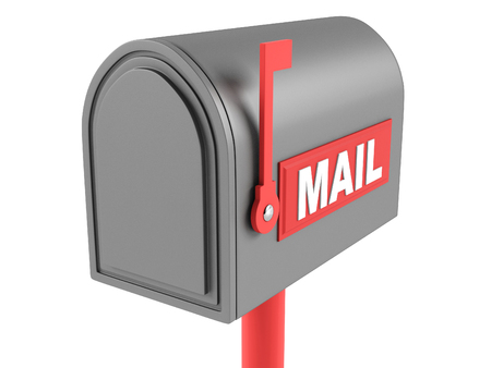 Mailbox on a white background. 3D illustrationの写真素材