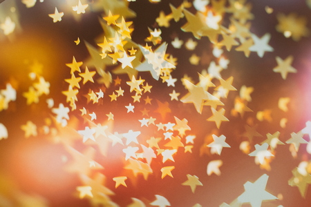 Festive elegant abstract background with bokeh lights and stars Texture