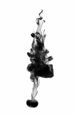 Abstract paint splash isolated on white backgroundの写真素材