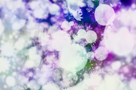 Colorful circles of light abstract backgroundの写真素材