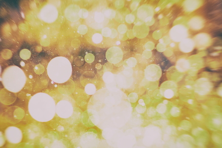 Christmas background with bokeh lightsの写真素材
