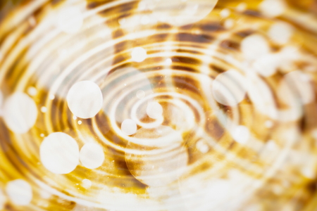 Christmas background with bokeh lightsの写真素材