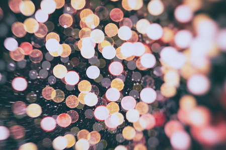 Christmas background with bokeh lights