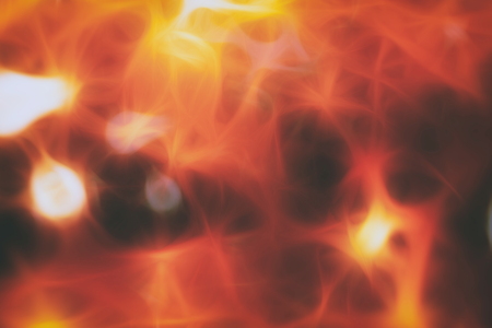 Christmas background with bokeh lightsの写真素材